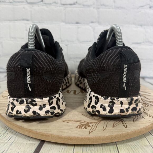 Brooks Revel 5 Women Size 9.5 Black Snow Leopard Running Gym Shoes - Picture 5 of 13